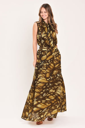 AMBERWING REVERIE WOVEN FULL MAXI SKIRT