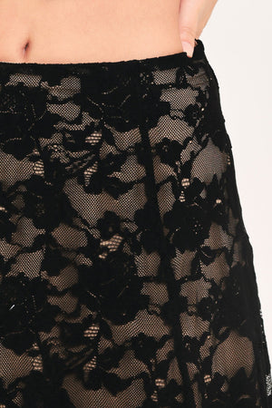 NOIR LACE MOONRISE WOVEN LACE CIRCLE SKIRT