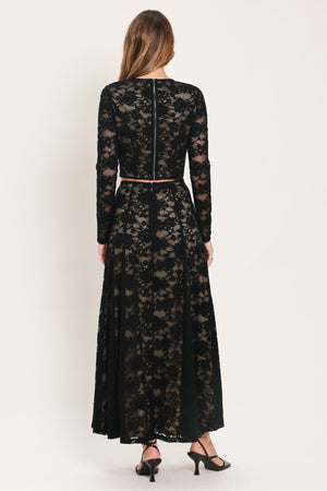 NOIR LACE MOONRISE WOVEN LACE CIRCLE SKIRT