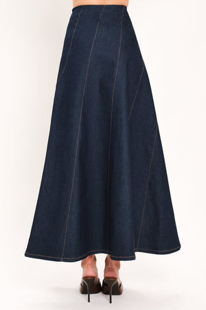 INDIGO SWAY DENIM ANKLE SKIRT