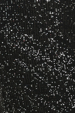 BRONZE LUSTER BRONZE/BLACK SEQUIN LACE-HEM MIDI SKIRT