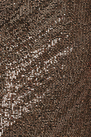 BRONZE LUSTER BRONZE/BLACK SEQUIN LACE-HEM MIDI SKIRT