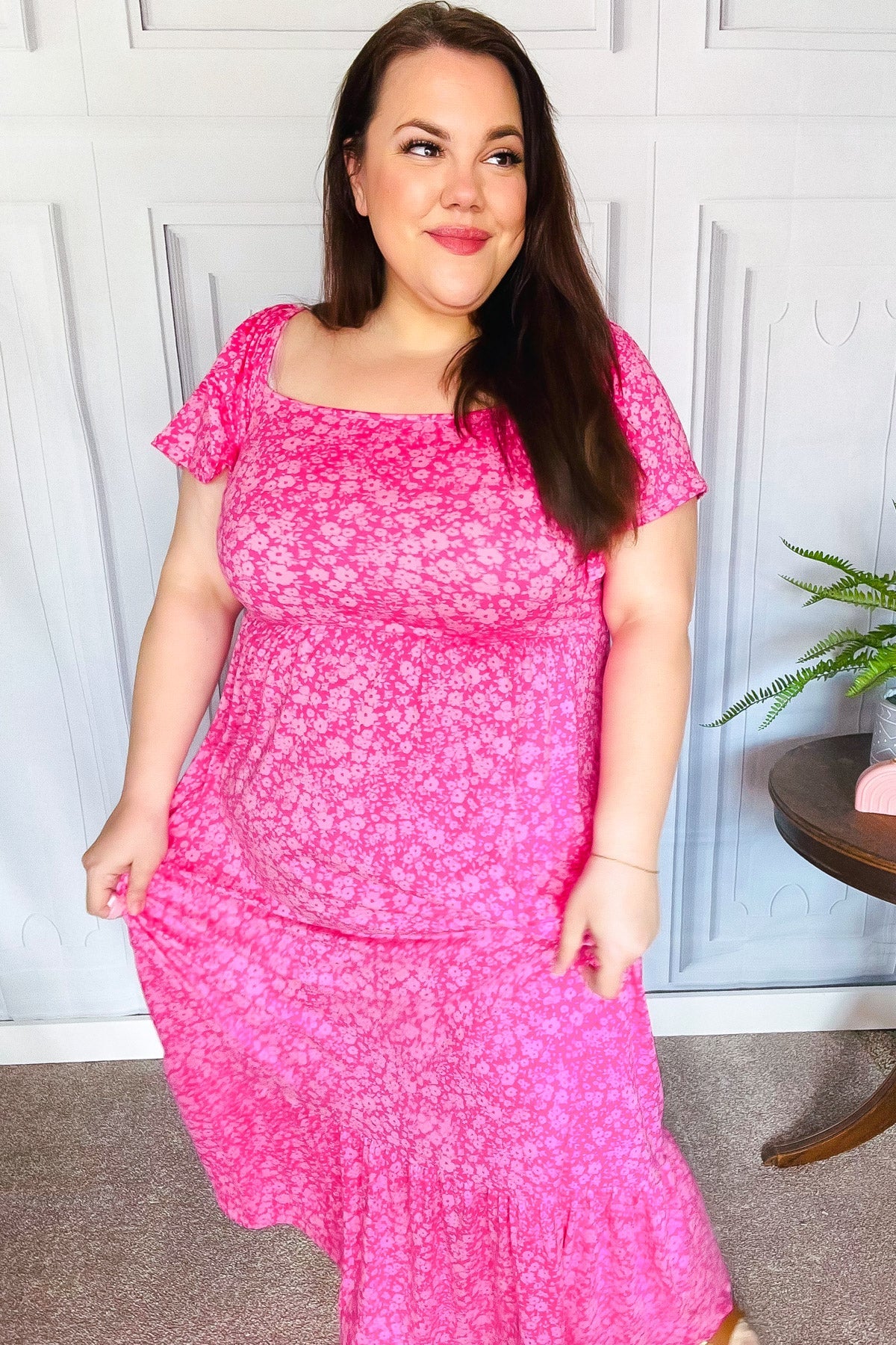 plus size flare maxi dress Cream Halter Flare Mini Dress – Sophie's Boutique Valdosta main image 0