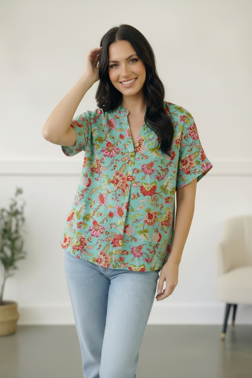 Jade Garden Easy Does it Blouse