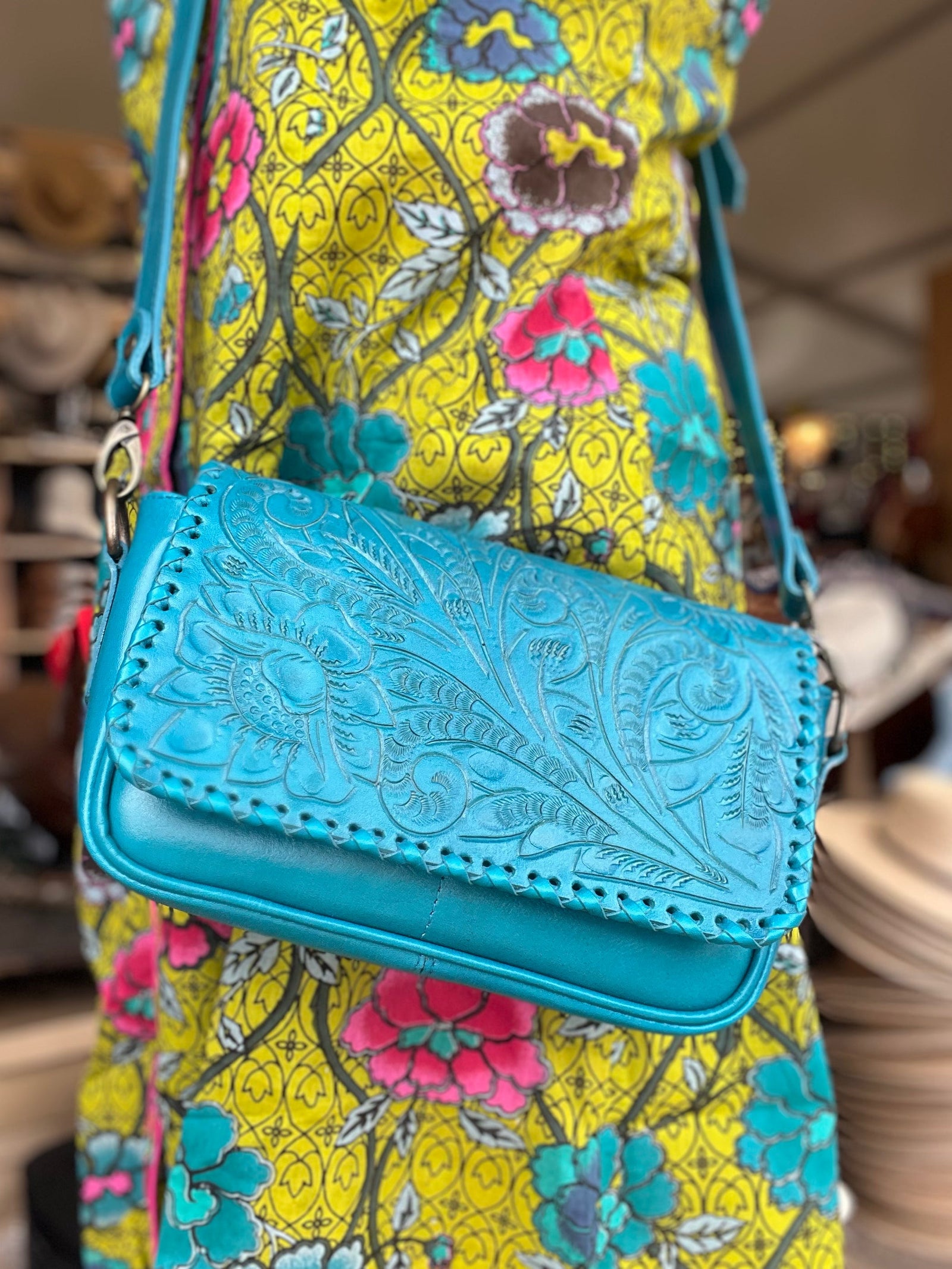 Handcrafted Leather Crossbody Bag - Multiple Colors