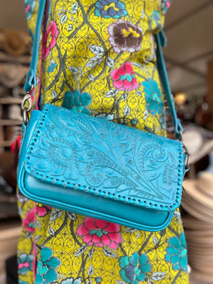 Handcrafted Leather Crossbody Bag - Multiple Colors