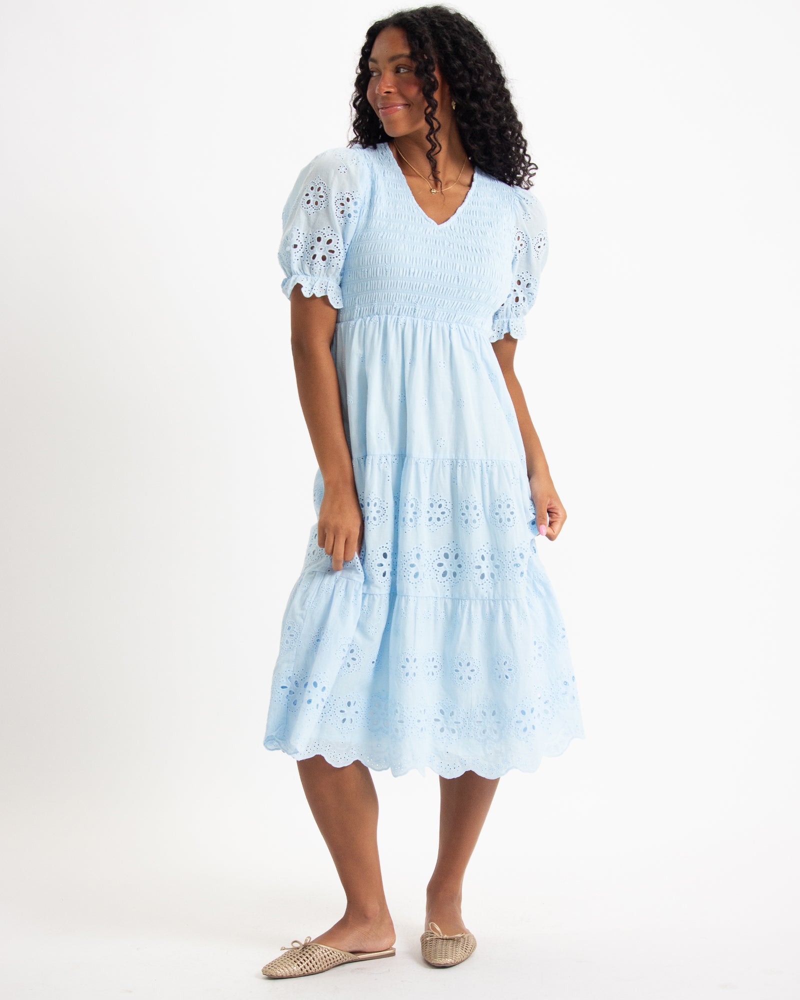 Blue Skies Eyelet Dress
