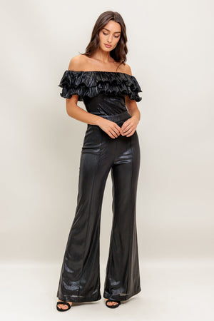 ANGEL EYES COATED WOVEN JUMPSUIT