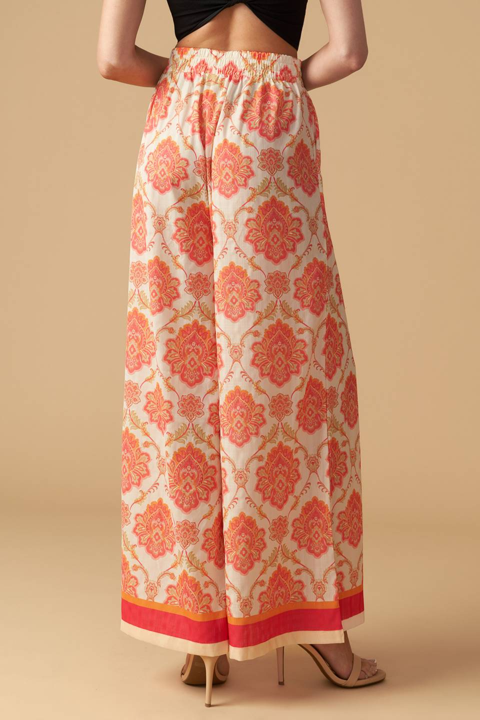 INTO THE NIGHT WOVEN WIDE LEG PANTS