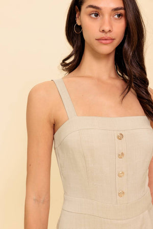 TREND ALERT KHAKI WOVEN ROMPER