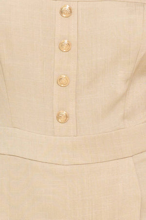 TREND ALERT KHAKI WOVEN ROMPER