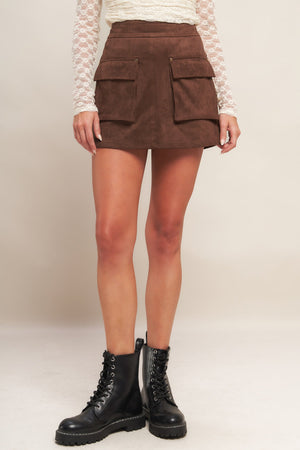 WESTERN ROMANCE FAUX SUEDE SKORT