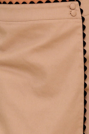 WAVY LINE WOVEN SKORT