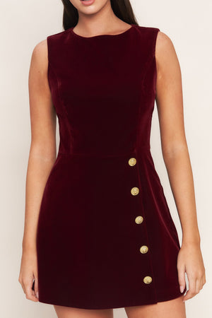 BERRY ICON VELVET ROMPER