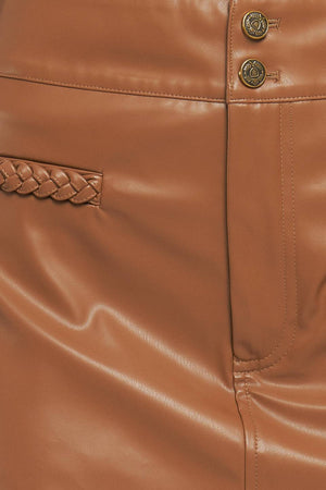 STREET CHIC ESSENTIAL FAUX LEATHER SKORT