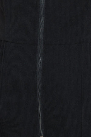 STREET ICON BLACK CORDUROY JUMPSUIT