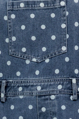 EVERYDAY POLKA OVERALL DENIM JUMPSUIT