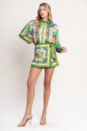 VINTAGE HEIRESS WOVEN SKORT