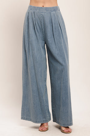 RELAXED DRAPE LIGHTWEIGHT DENIM PANTS