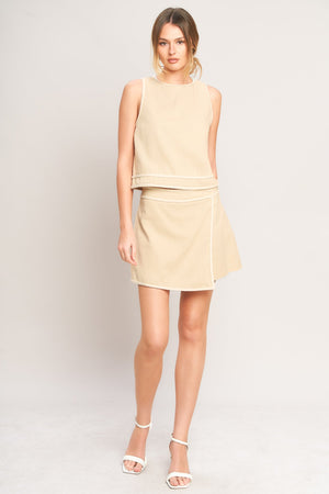 ELEVATED ESSENTIAL WOVEN SKORT