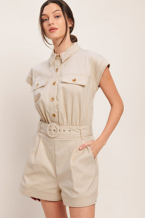 EVERYDAY UTILITY WOVEN ROMPER