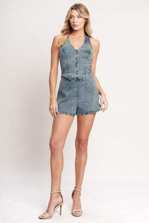 Everyday Escape Denim Romper