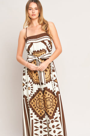 EARTHY ELEGANCE BOHO WOVEN JUMPSUIT