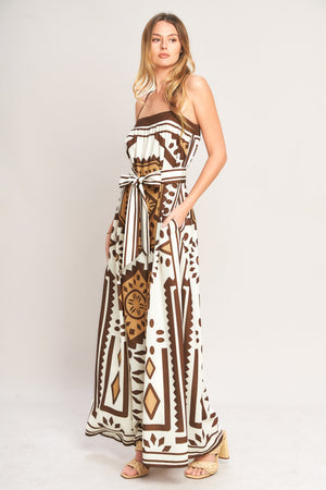 EARTHY ELEGANCE BOHO WOVEN JUMPSUIT
