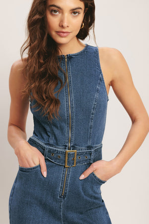 Street Chic Denim Jumpsuit