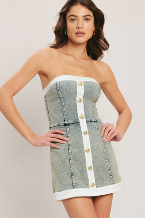 YACHT CLUB ACID WASHED SKORT ROMPER