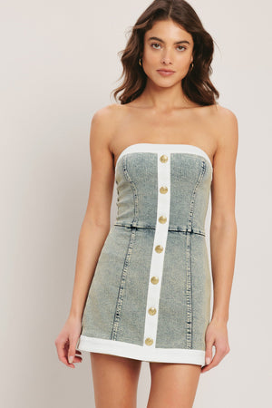 YACHT CLUB ACID WASHED SKORT ROMPER