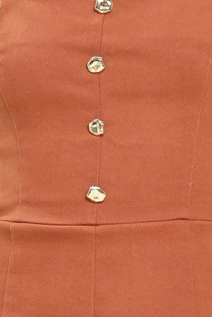 Terracotta Chic Woven Romper
