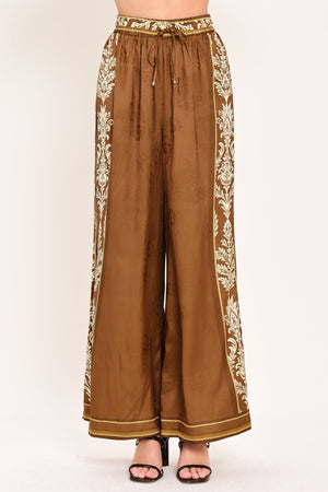 VINTAGE MANOR PALAZZO WOVEN PANTS
