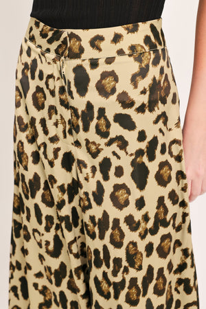 JUNGLE GLAM WOVEN WIDE LEG PANTS