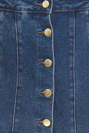 WESTERN POCKET DENIM SKORT