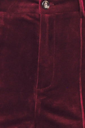BORDEAUX EDGE BURGUNDY TAILORED PANTS