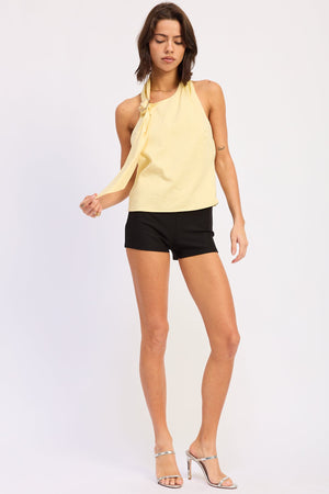 One Shoulder Top with Scarf Detail