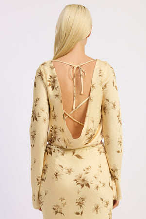 Cowl Neck Long Sleeve Blouse