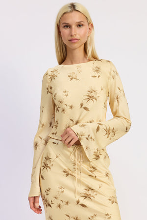Cowl Neck Long Sleeve Blouse