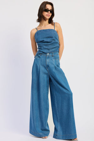 Asymmetrical Spaghetti Strap Top