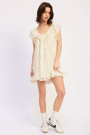 Ruffled Tie Front Baby Doll Romper