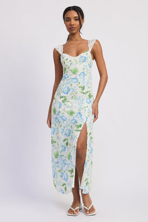 Floral Chiffon Maxi Dress