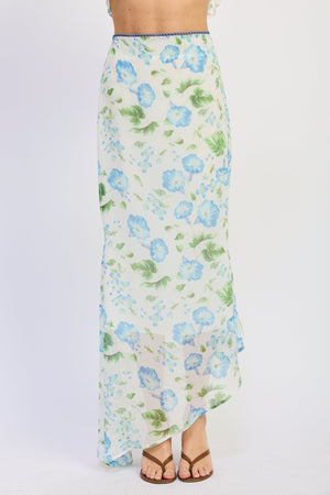 Asymmetrical Maxi Chiffon Skirt