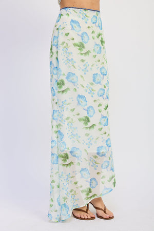 Asymmetrical Maxi Chiffon Skirt