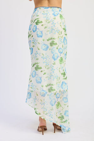 Asymmetrical Maxi Chiffon Skirt