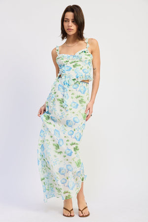 Asymmetrical Maxi Chiffon Skirt