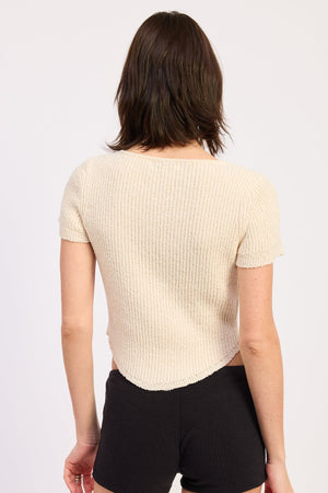Square Neck Ribbed Crop Top