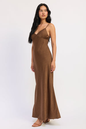 Amara Satin Maxi Dress