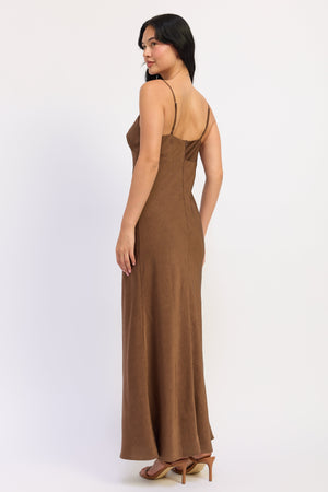 Amara Satin Maxi Dress