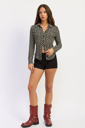 Opaline Button Up Top